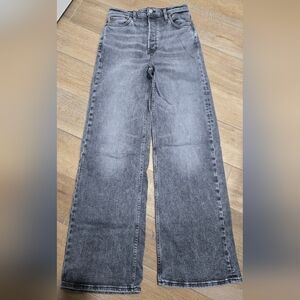 Re/Done 70s Ultra High Rise Wide Leg Gray Silverfade Size 28